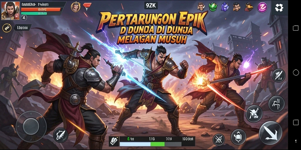 Gameplay seru dan mendebarkan dalam pertarungan 9ZK.