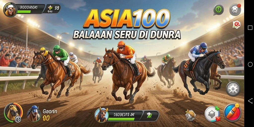 Screenshot ASIA100 menampilkan momen balapan yang mendebarkan dan penuh aksi.