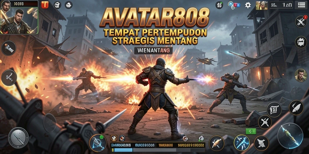 Tampilan utama gameplay strategi dalam AVATAR808 dengan karakter beraksi.