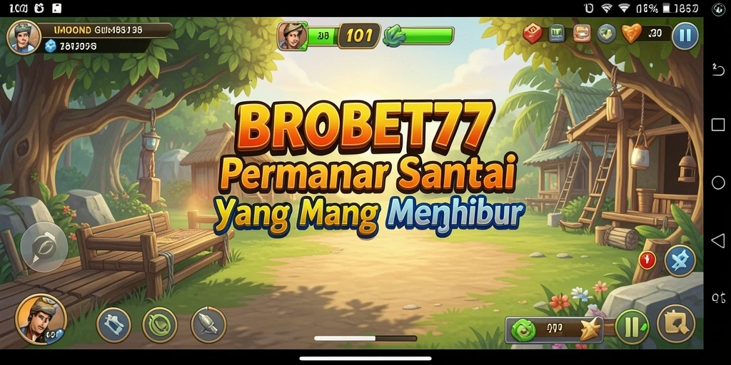 Tampilan gameplay BROBET77 yang mengasyikkan dan penuh warna.