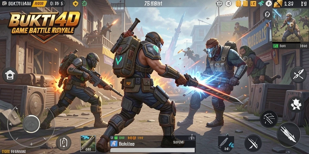 Gameplay BUKTI4D yang seru dalam pertempuran Battle Royale.