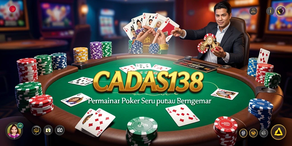 Tampilan gameplay seru CADAS138 dengan pemain bertarung dalam Poker.