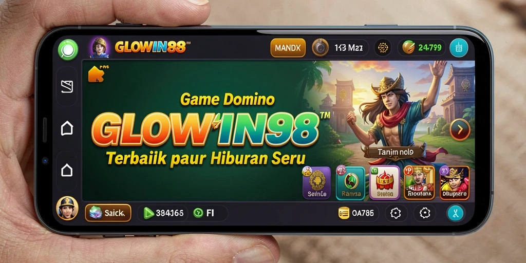 Tampilan gameplay seru dalam GLOWIN88, permainan Domino yang mengasyikkan.