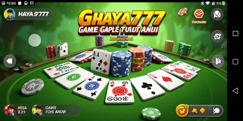 Tampilan gameplay Gaple HAYA777 yang seru dan interaktif.