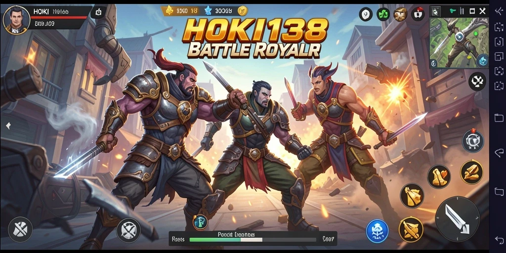 Gambaran menarik dari gameplay HOKI138 dengan aksi Battle Royale yang seru.