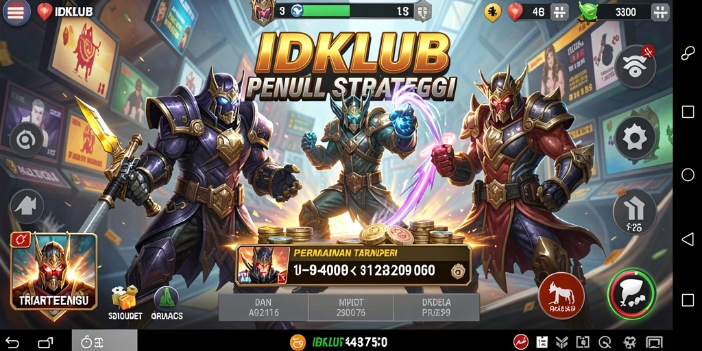 Screenshot utama IDKLUB menunjukkan aksi seru dalam permainan taruhan.