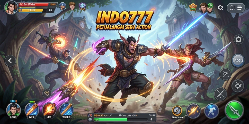 Tangkapan layar gameplay INDO777 menampilkan aksi mendebarkan dan lingkungan yang dinamis.