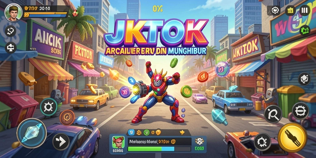Tampilan gameplay JKTOK yang seru dan menantang.