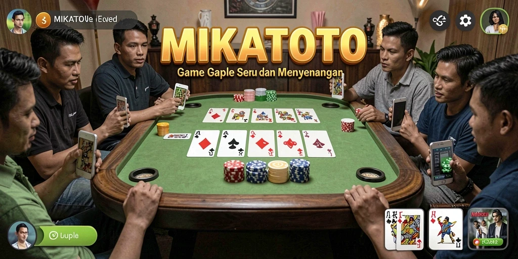 Screenshot MIKATOTO menampilkan momen gameplay Gaple yang seru dan menantang.