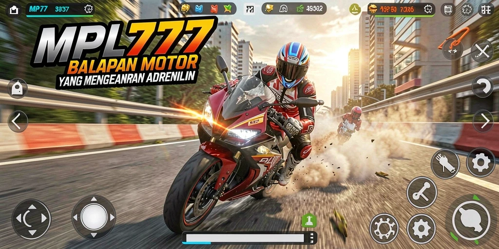 Tampilan gameplay seru balapan motor di MPL777