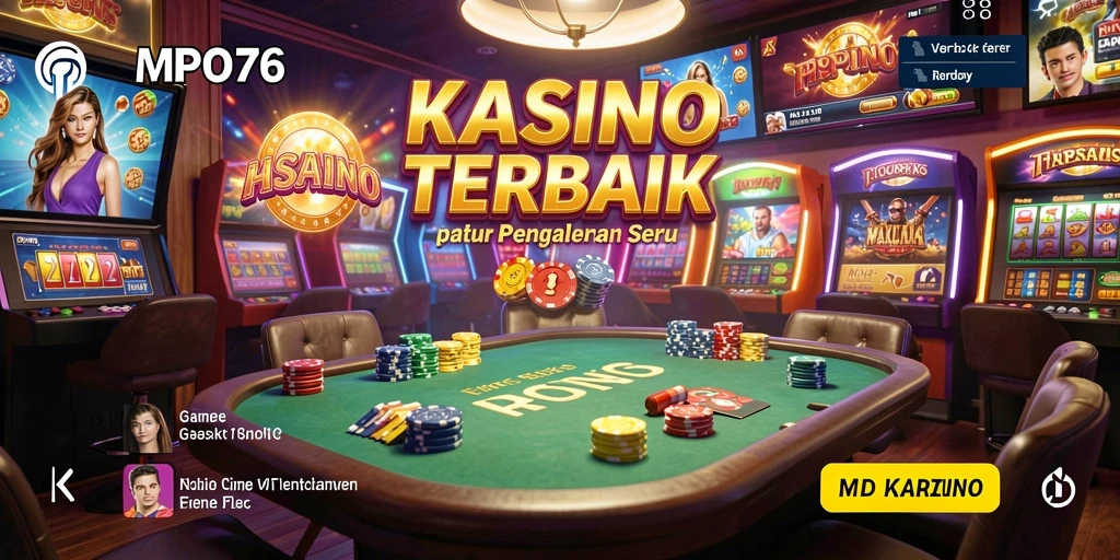 Tampilan interaktif dan grafis menarik dari gameplay Kasino MPO76.