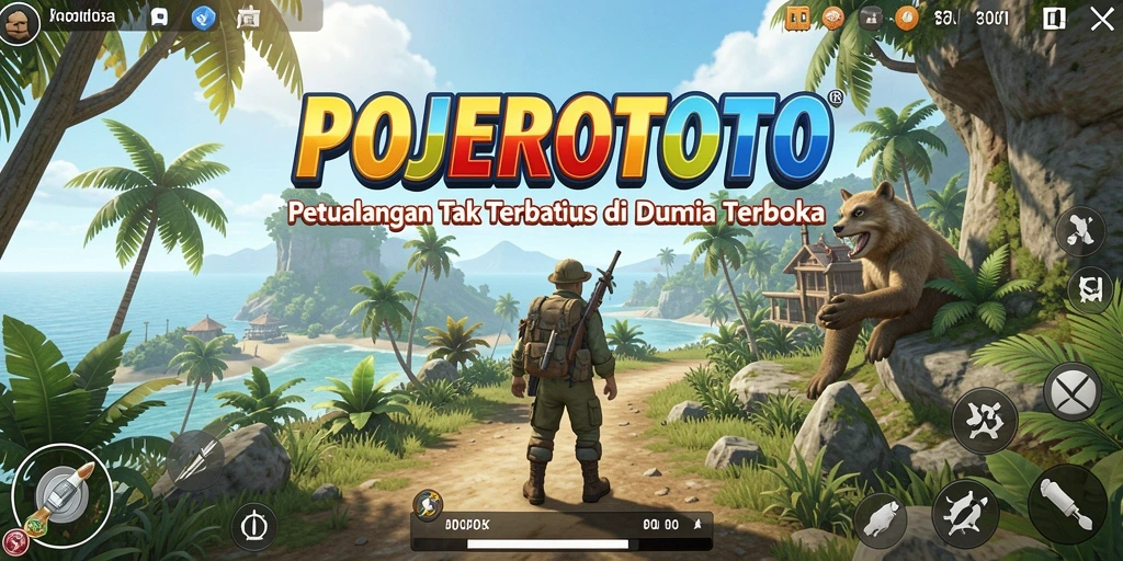 Screenshot gameplay menunjukkan petualangan seru di dunia terbuka.