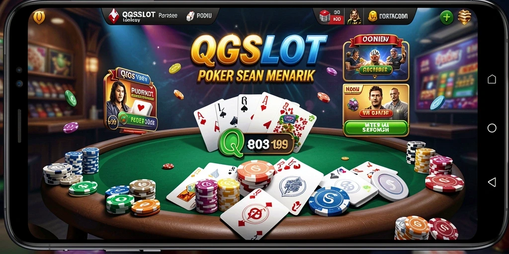 Tampilan menarik dari gameplay Poker di QQSLOT.