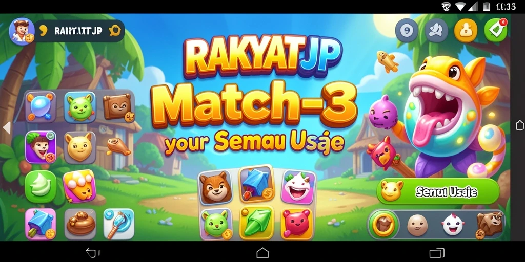Tampilan gameplay seru RAKYATJP yang menantang dan menarik.