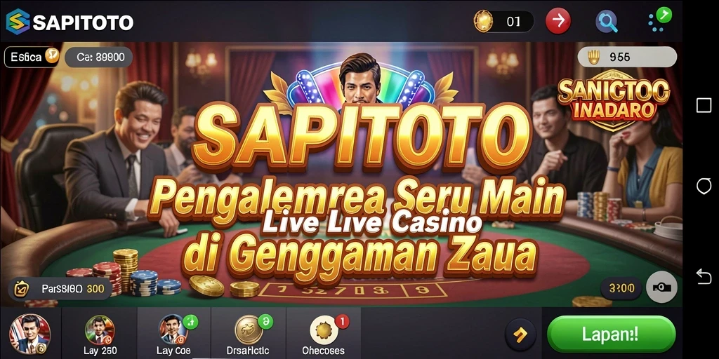 Gameplay langsung SAPITOTO menghadirkan dealer profesional dan suasana kasino nyata.