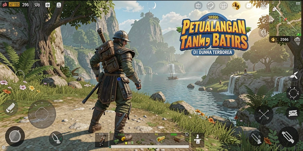 Screenshot SR996 menampilkan gameplay petualangan dunia terbuka yang menakjubkan.
