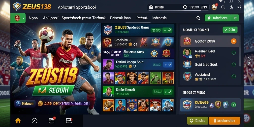 Menampilkan gameplay Sportsbook yang menarik dan interaktif di ZEUS138.