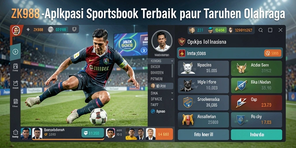 Tampilan gameplay ZK988 saat melakukan taruhan olahraga.